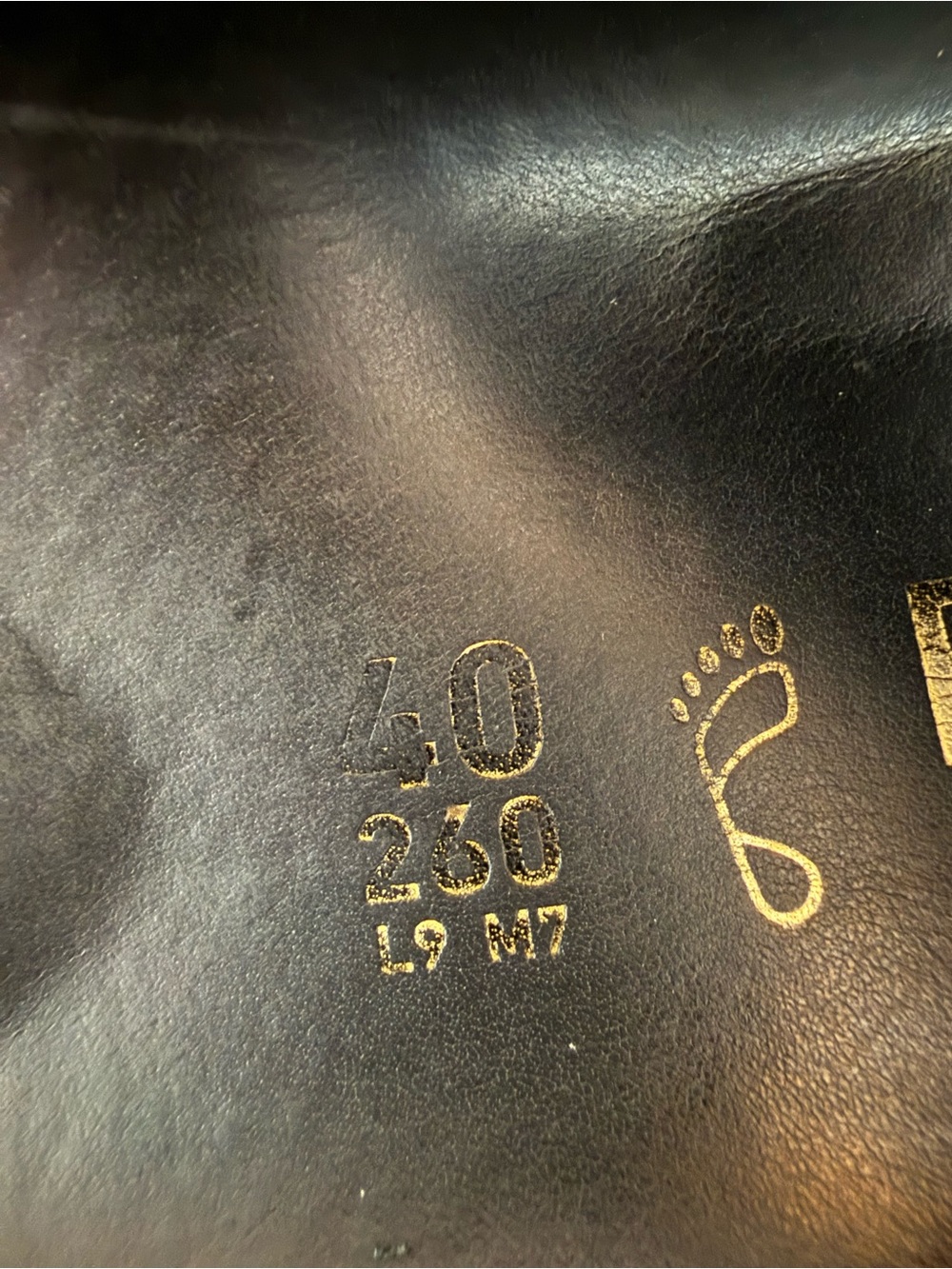 Birkenstock women’s Black Patent Arizona Sandals with Gold Buckles - Picture 4 of 8